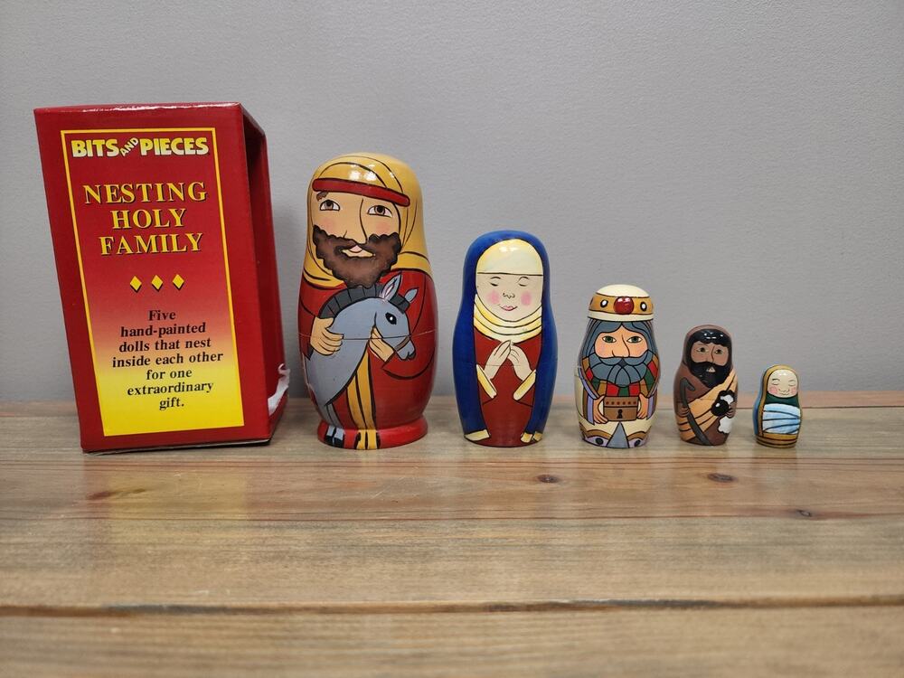 Bits and Pieces Nesting Holy Family Doll Set of 5